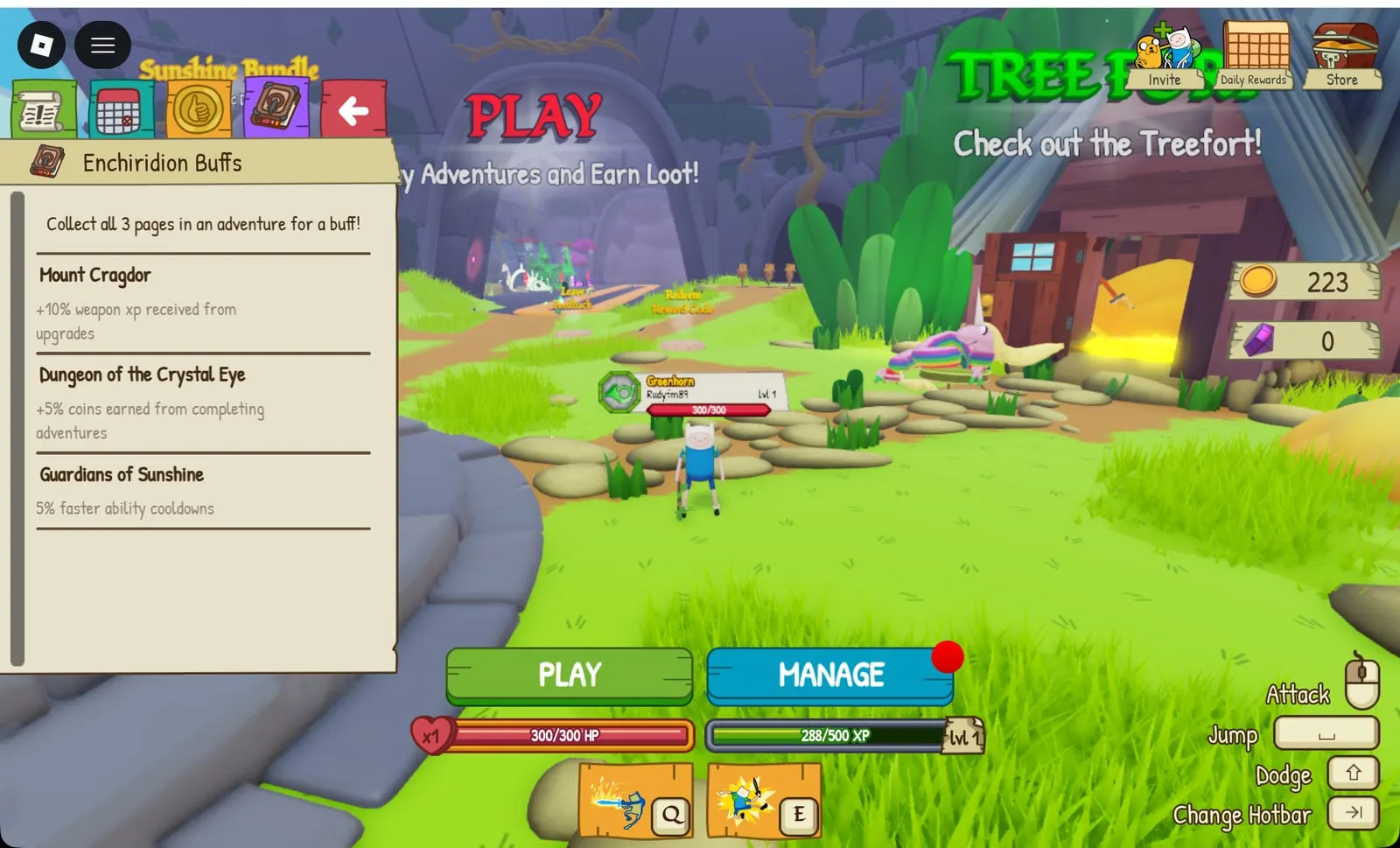 Adventure Time RPG Enchiridion buffs for collecting all 3 pages in an adventure