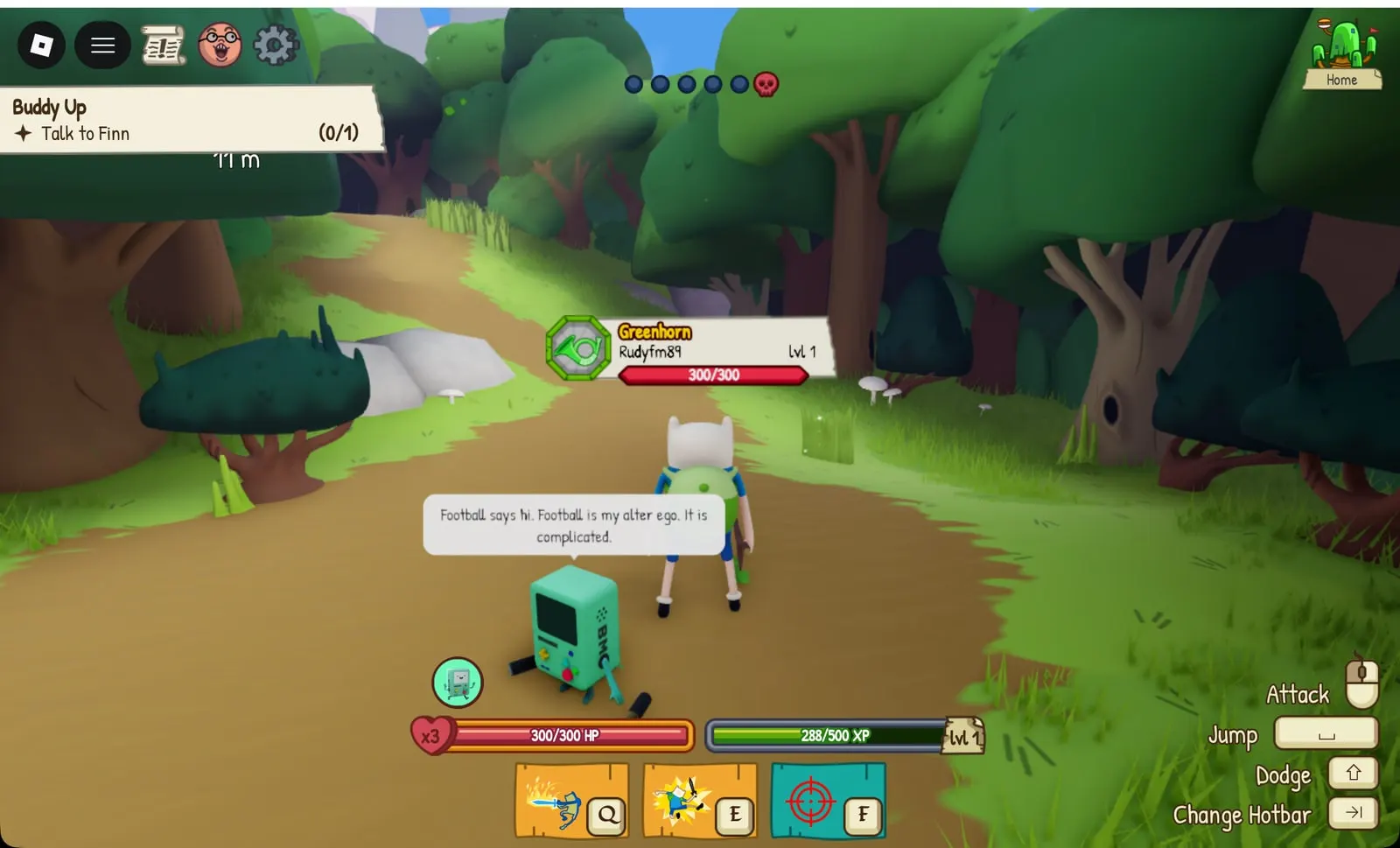 Adventure Time RPG Mount Cragdor first section with Finn and BMO